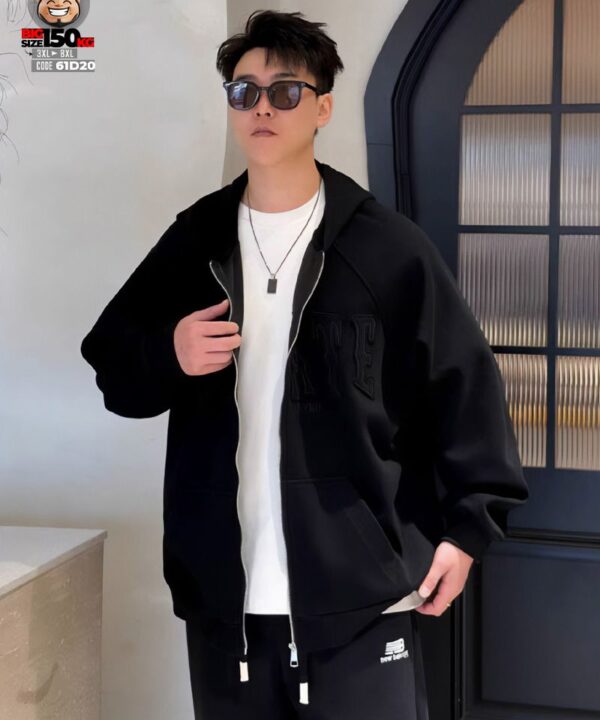 Alternative view of Áo khoác vải phối nón họa tiết may chữ Create ráp Vibe