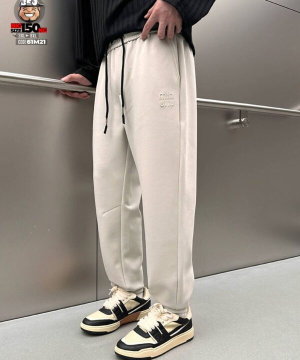 Quần dài jogger cotton khắc họa tiết nổi OHO phối túi cá tính