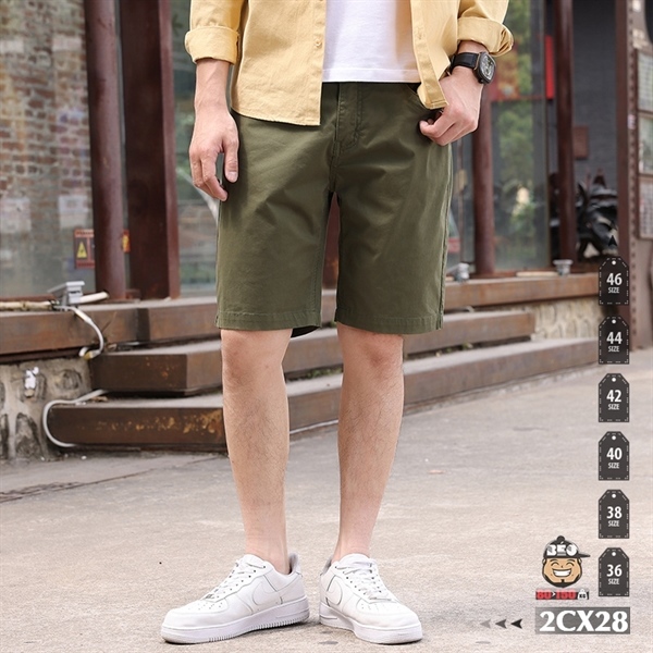 Quần ngắn kaki lưng thắc basic 4