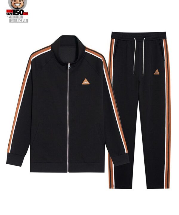 Đồ bộ khoác cool mate sọc nâu 2 bên sport wear 2