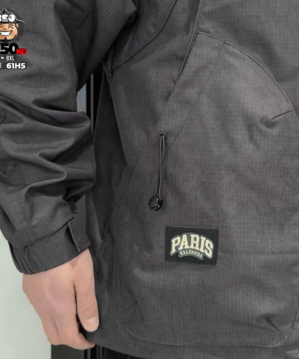 Áo khoác dù jacket họa tiết rằn ri ẩn phối túi kiểu army 2