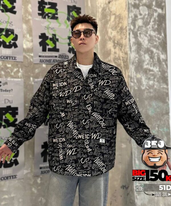 Áo khoác sơ mi when day WD texture full coat style 3