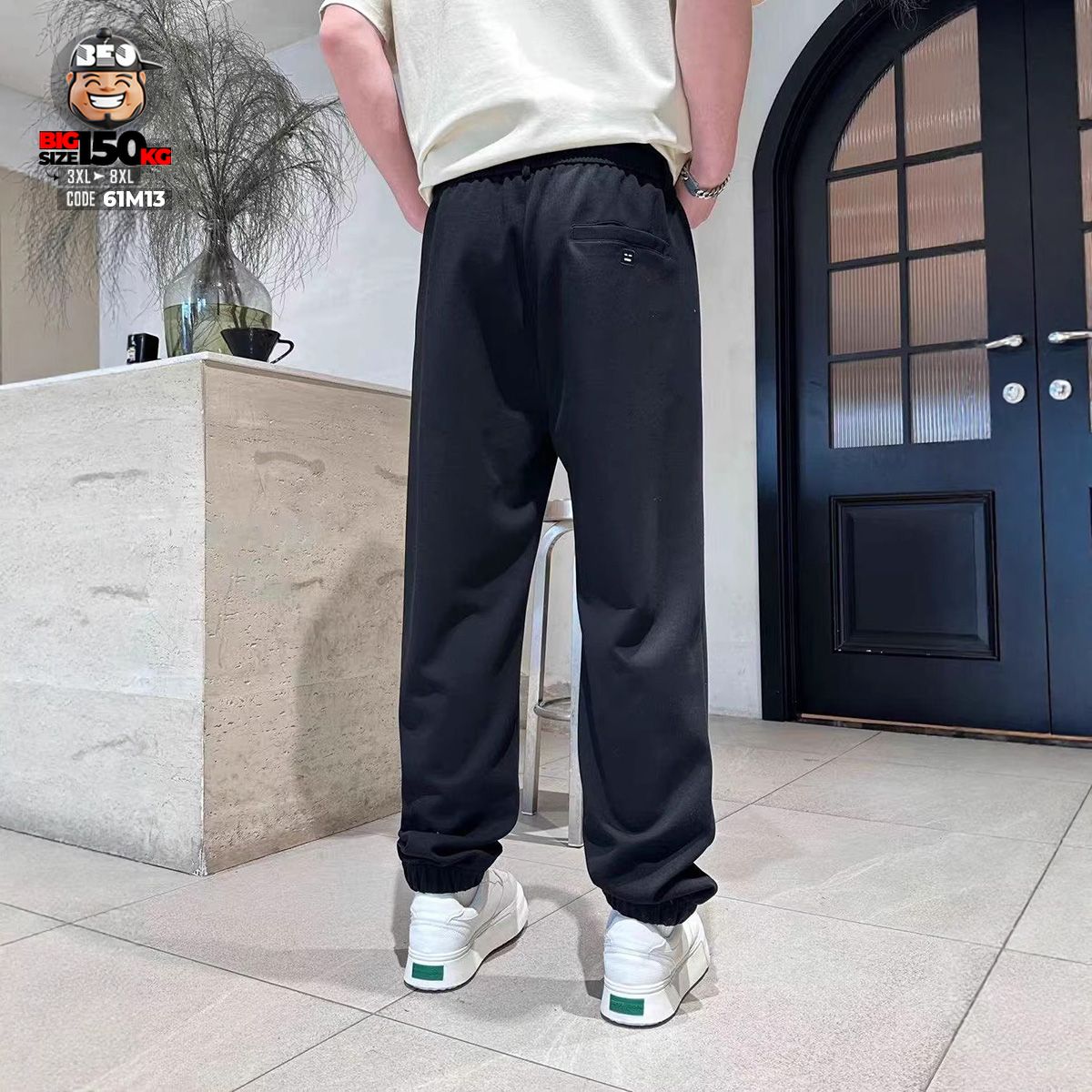 Quần dài thun jogger basic dog hand sign 3 Quần dài thun jogger basic dog hand sign - Ảnh 3