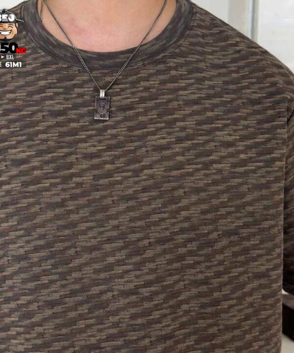 Áo thun tay ngắn jacquards họa tiết full áo pchao 3