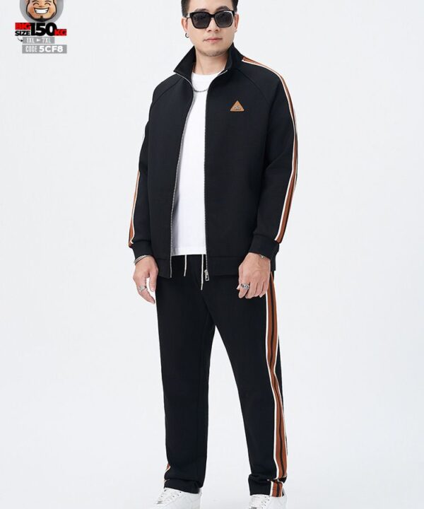 Alternative view of Đồ bộ khoác cool mate sọc nâu 2 bên sport wear