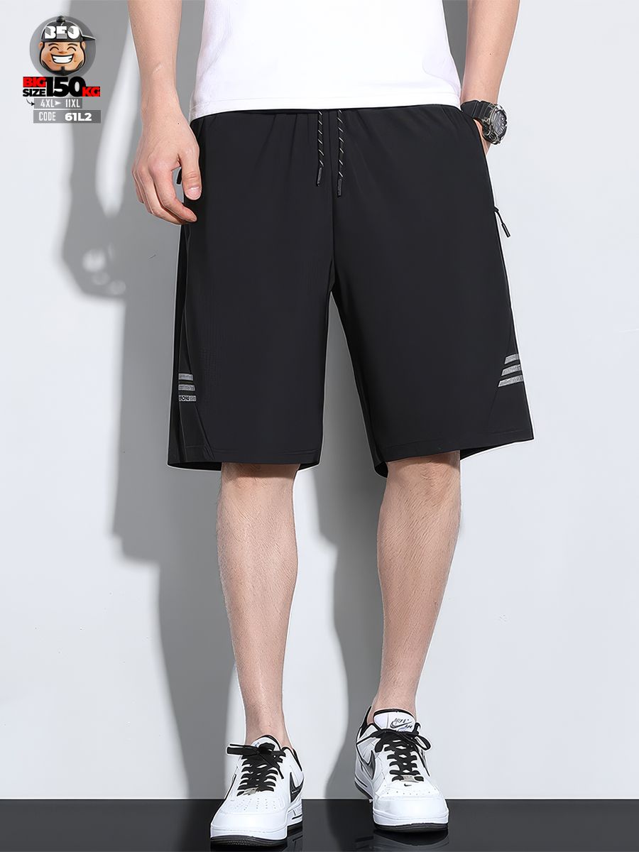 Quần short thun lạnh thể thao kiểu dáng 3 sọc ngang sport style 3 Quần short thun lạnh thể thao kiểu dáng 3 sọc ngang sport style - Ảnh 3