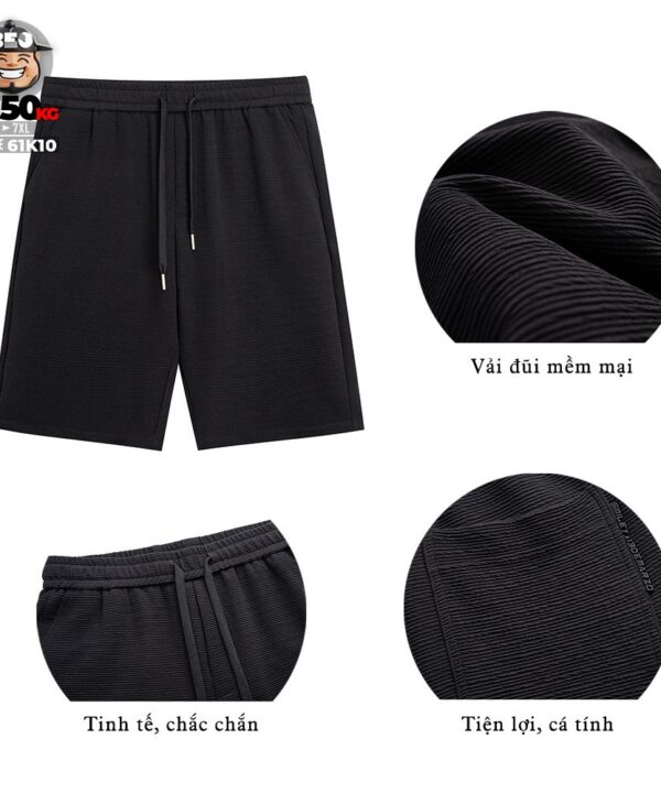Quần ngắn short thun đũi mềm mại phong cách tối giản 2