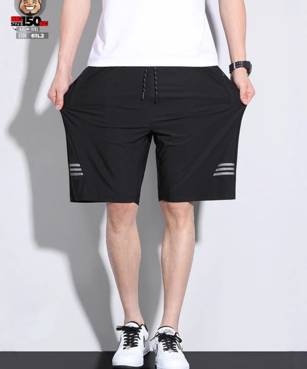 Alternative view of Quần short thun lạnh thể thao kiểu dáng 3 sọc ngang sport style