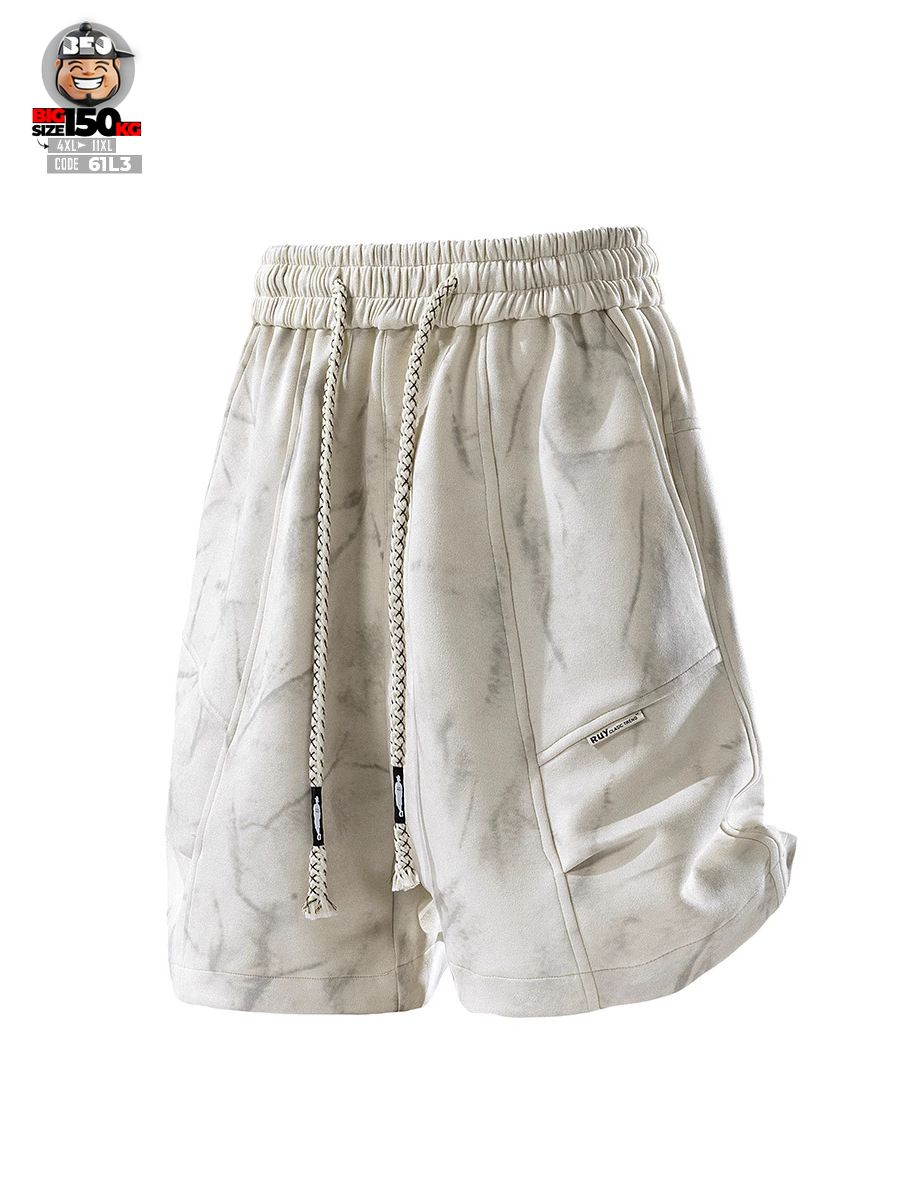 Quần short thun poly co giãn chỉ nổi họa tiết vệt loan cá tính 1 Quần short thun poly co giãn chỉ nổi họa tiết vệt loan cá tính