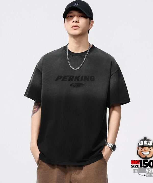 Áo thun tay ngắn Cotton Ombre PeaKing Retro Style 1