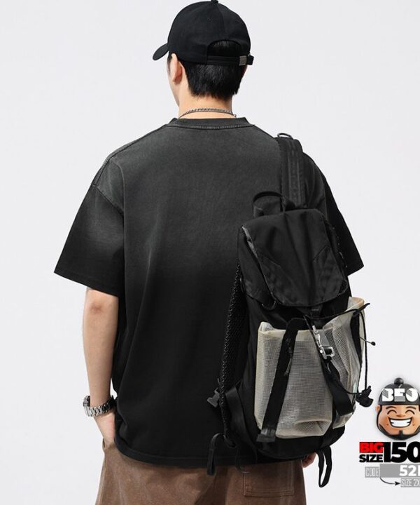 Áo thun tay ngắn Cotton Ombre PeaKing Retro Style 2