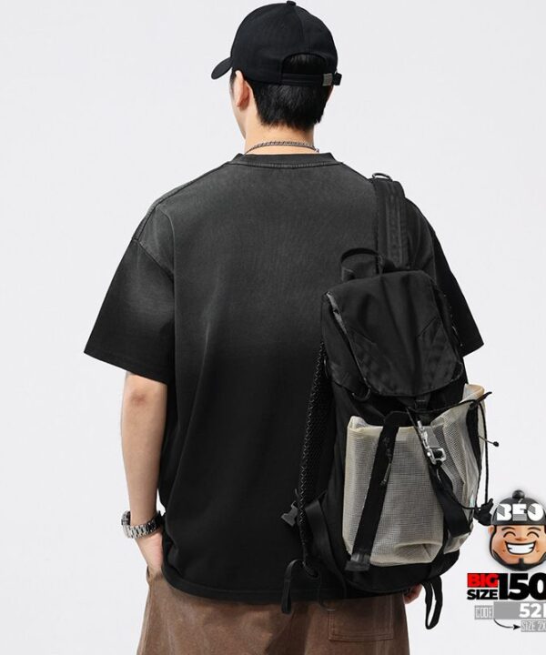 Áo thun tay ngắn Cotton Ombre New Yok Nit Retro Style 2