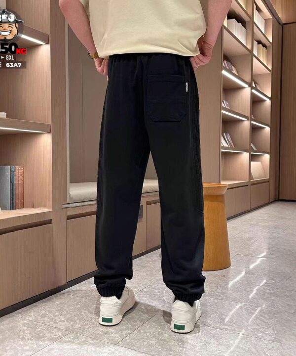 Quần dài jogger thun chỉ nổi ngang hông logo chữ đùi 3