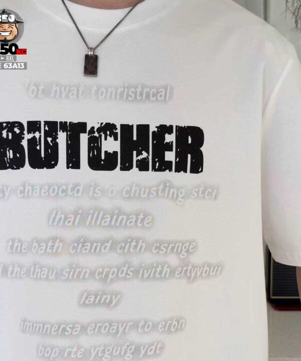 Home 27 Alternative view of Áo thun tay ngắn cotton họa tiết text Butcher