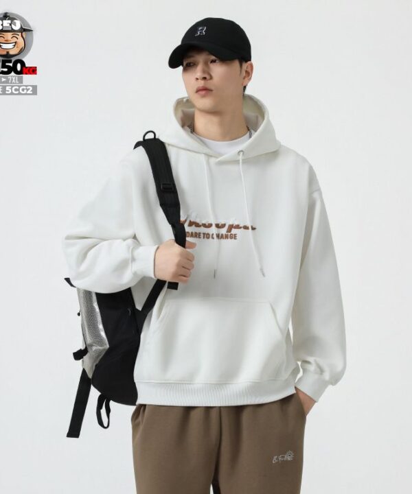 Alternative view of Hoodie Whoops họa tiết words Dare to change 320gsm mềm mại thu đông