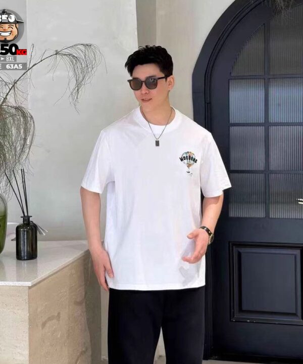 Áo thun tay ngắn cotton họa tiết kinh khí cầu MOEDANG