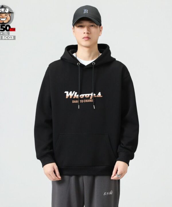 Hoodie Whoops họa tiết words Dare to change 320gsm mềm mại thu đông 2