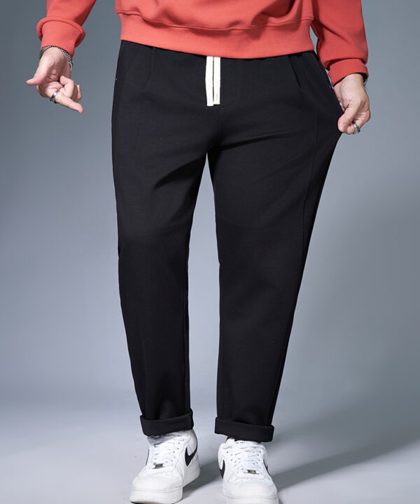 Quần dài jogger ông suông vải cotton chỉ nổi xiêng Reruowb 3