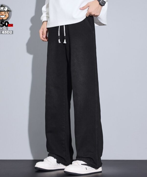 Home 72 Alternative view of Quần dài jean ống suông lưng thun wax basic retro style