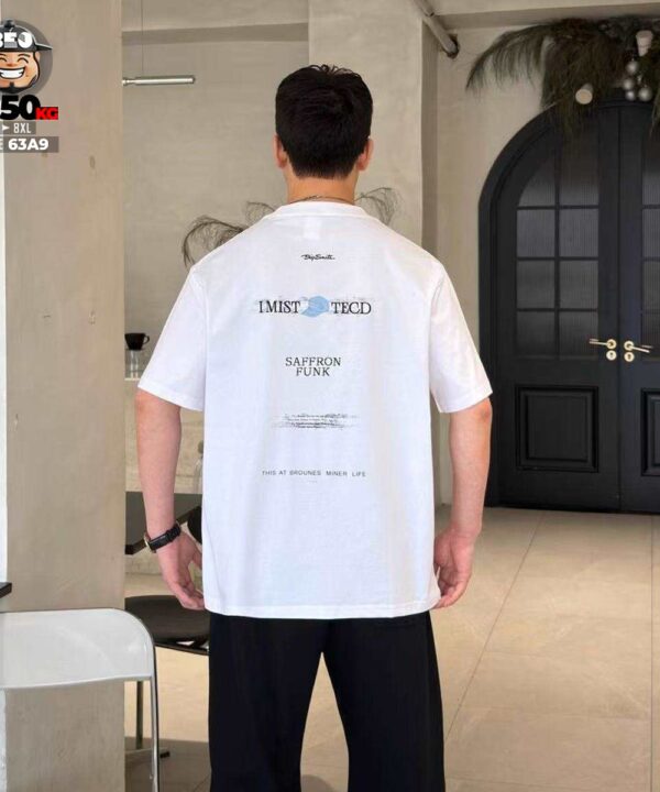 Áo thun tay ngắn cotton họa tiết chữ I Mist Tecd with head 8 Áo thun tay ngắn cotton họa tiết chữ I Mist Tecd with head 3