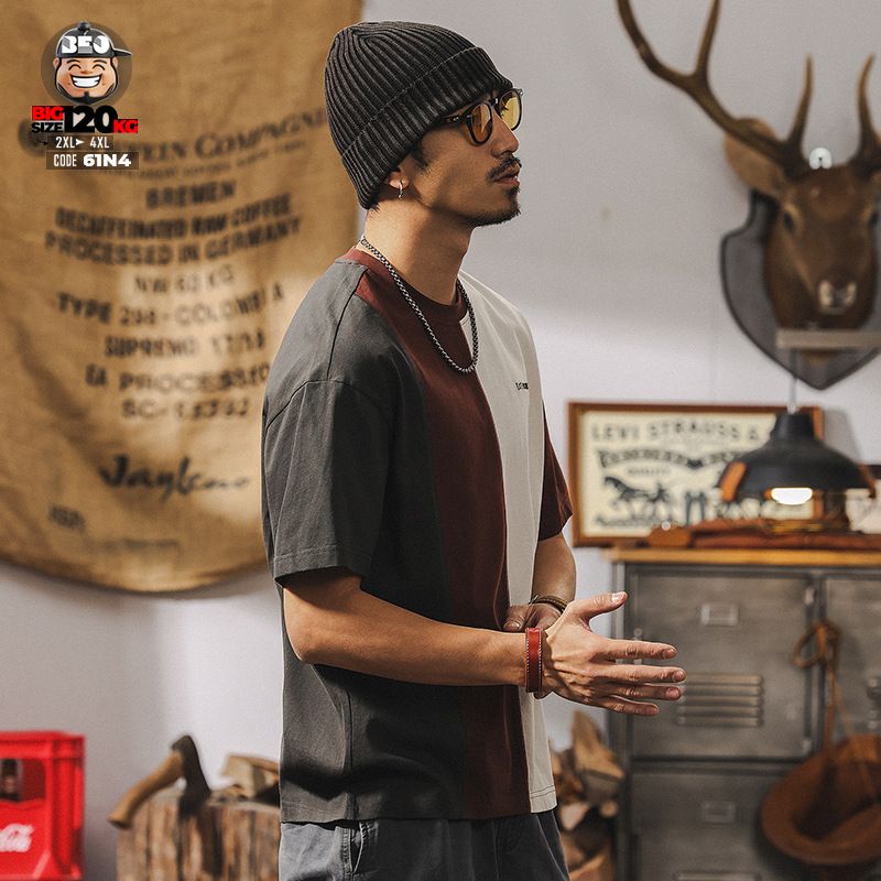 Áo thun tay ngắn phối ráp mountain club 5 Áo thun tay ngắn phối ráp mountain club - Ảnh 5