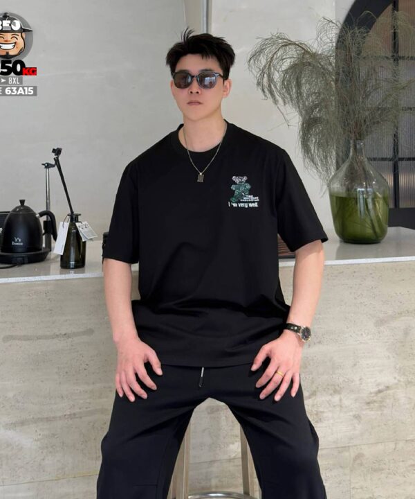 Áo thun tay ngắn cotton Gấu Coke I very well