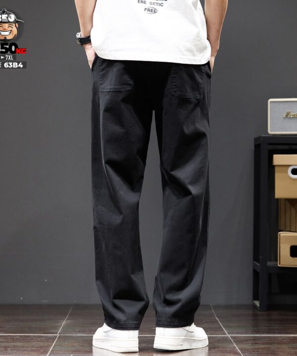 Quần dài Kaki cotton đũng lá liễu ống suông co giãn casual style 2