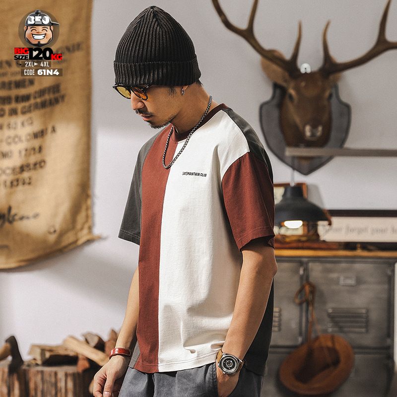 Áo thun tay ngắn phối ráp mountain club 2 Áo thun tay ngắn phối ráp mountain club - Ảnh 2