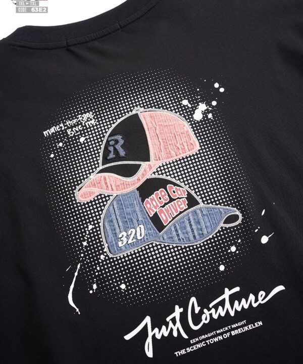 Áo thun tay ngắn cotton Race car drive head 2