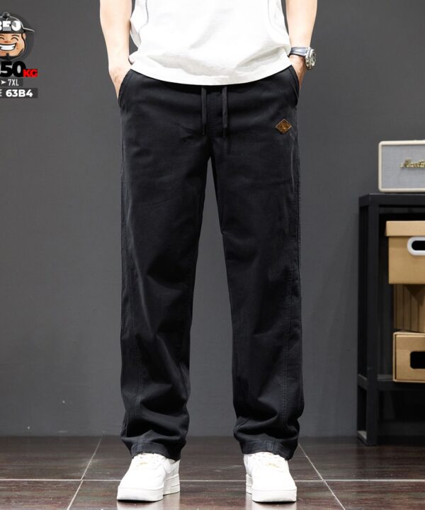 Alternative view of Quần dài Kaki cotton đũng lá liễu ống suông co giãn casual style