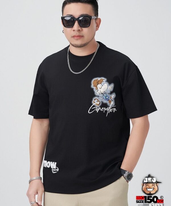 Áo thun tay ngắn họa tiết cậu bé tinh nghịch với dòng chữ Generation cá tính 1