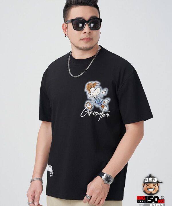 Áo thun tay ngắn họa tiết cậu bé tinh nghịch với dòng chữ Generation cá tính 3