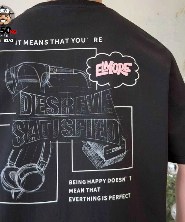 Áo thun tay ngắn cotton họa tiết thêu AE8REVE SATI8FED 2