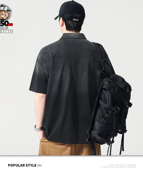 Áo thun tay ngắn Polo Wash Technology chuyển sắc retro vibe 6 Áo thun tay ngắn Polo Wash Technology chuyển sắc retro vibe 2