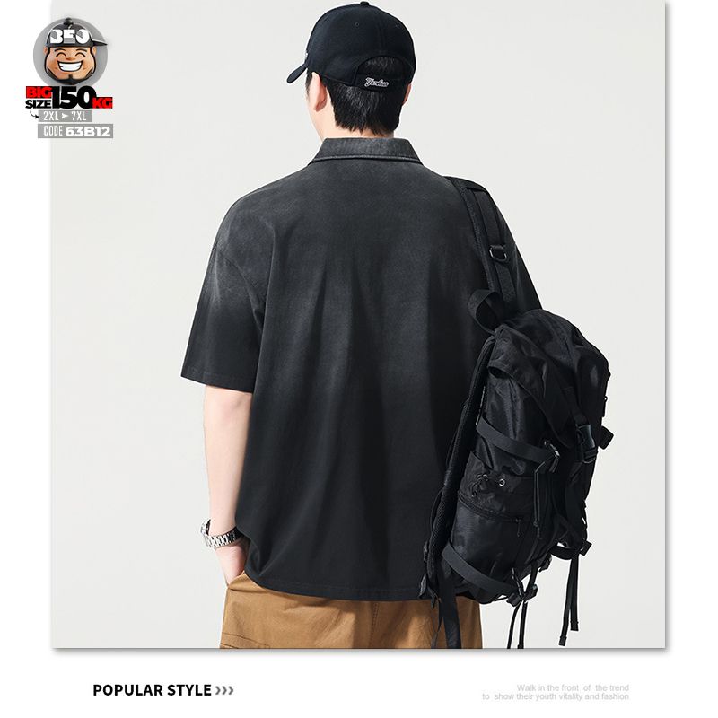 Áo thun tay ngắn Polo Wash Technology chuyển sắc retro vibe 3 Áo thun tay ngắn Polo Wash Technology chuyển sắc retro vibe - Ảnh 3