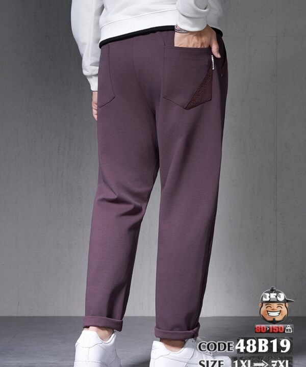 Quần dài jogger ông suông vải cotton chỉ nổi xiêng Reruowb 4