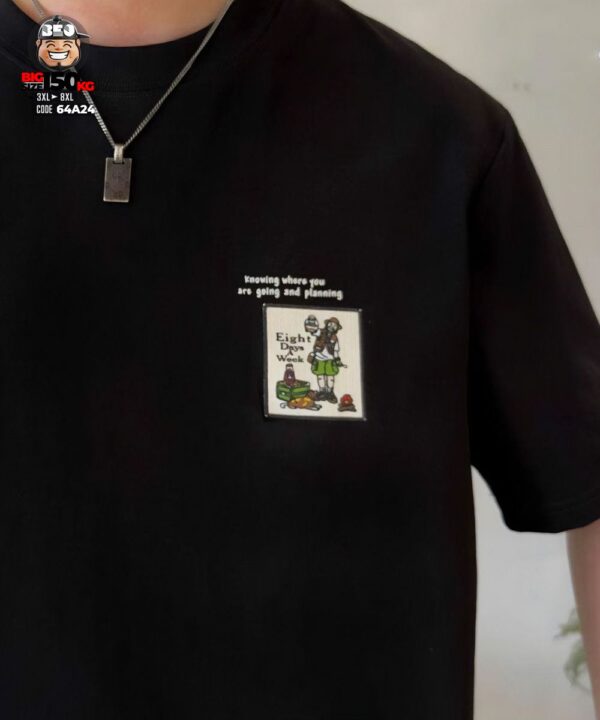 Áo thun tay ngắn họa tiết tag tám ngày tuần cá tính 2