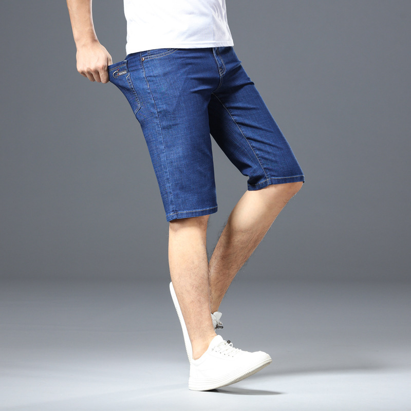 Quần ngắn jean siêu co giãn lịch lãm trẻ trung 1 Quần ngắn jean siêu co giãn lịch lãm trẻ trung