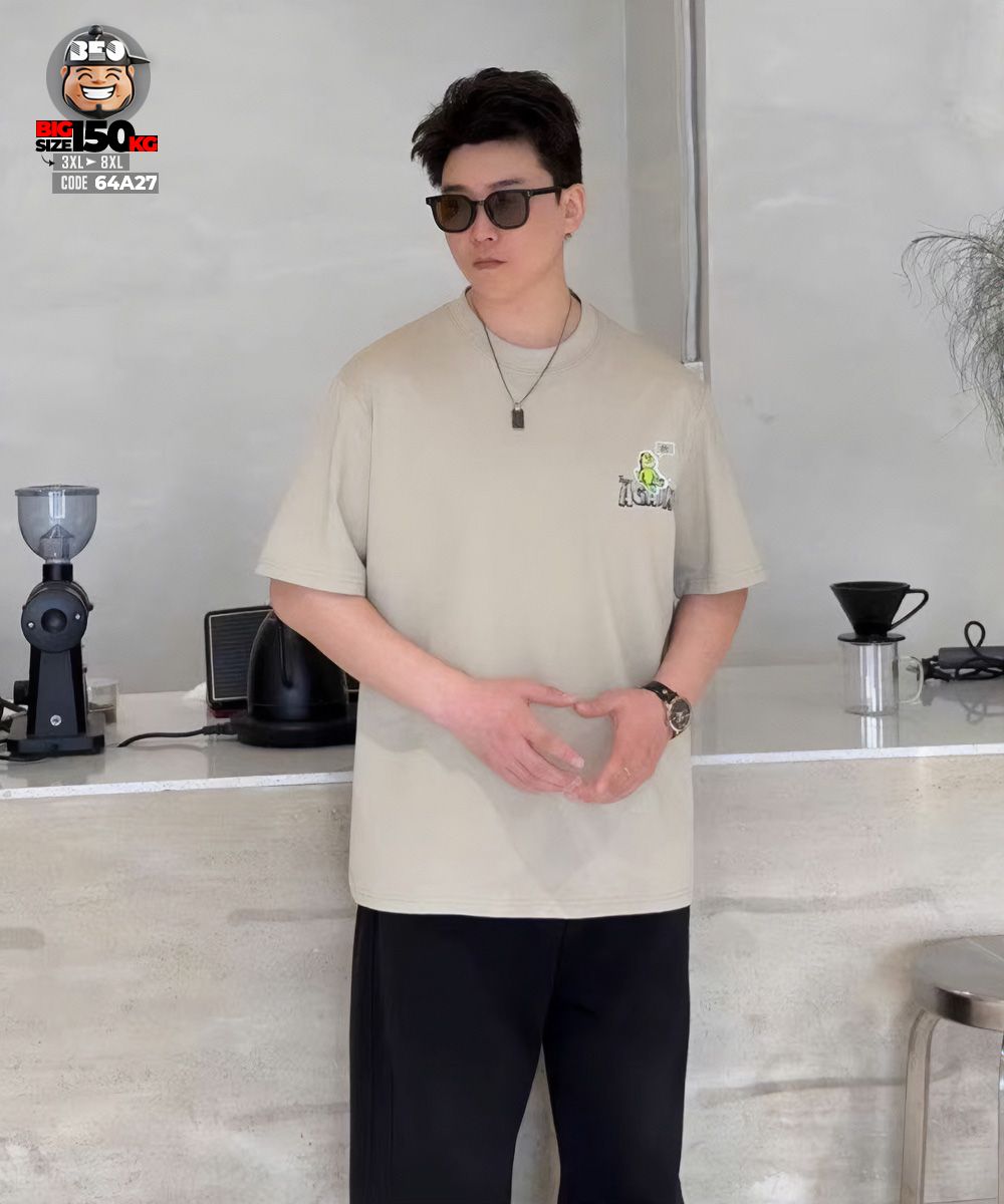 Áo thun tay ngắn họa tiết funny dinosaur try again 1 Áo thun tay ngắn họa tiết funny dinosaur try again