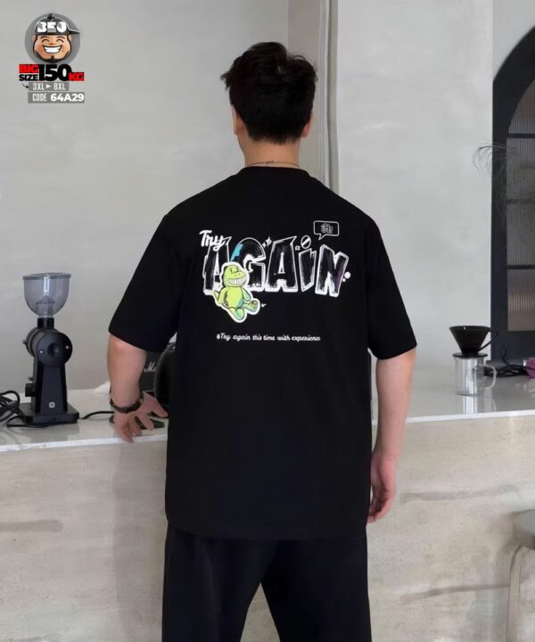 Áo thun tay ngắn họa tiết funny dinosaur try again 7 Áo thun tay ngắn họa tiết funny dinosaur try again 2