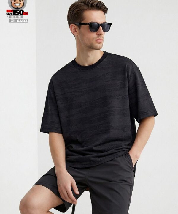 Áo thun tay ngắn vải cotton lụa họa tiết ẩn retro style