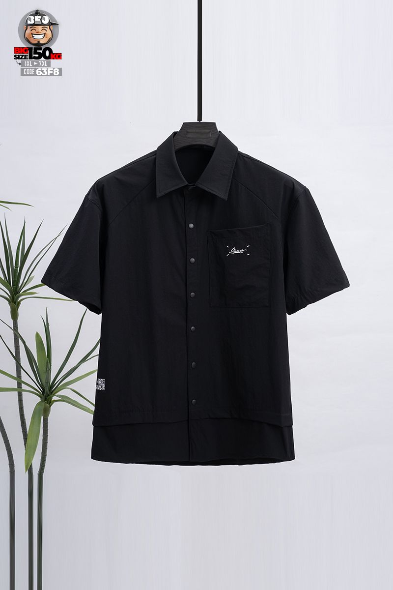 Áo sơ mi tay ngắn chất liệu cao cấp form relaxed túi ngực phong cách Hàn Quốc 2 Áo sơ mi tay ngắn chất liệu cao cấp form relaxed túi ngực phong cách Hàn Quốc - Ảnh 2