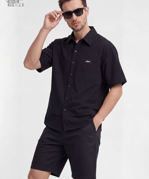 Áo sơ mi tay ngắn chất liệu cao cấp form relaxed túi ngực phong cách Hàn Quốc 9 Áo sơ mi tay ngắn chất liệu cao cấp form relaxed túi ngực phong cách Hàn Quốc 4