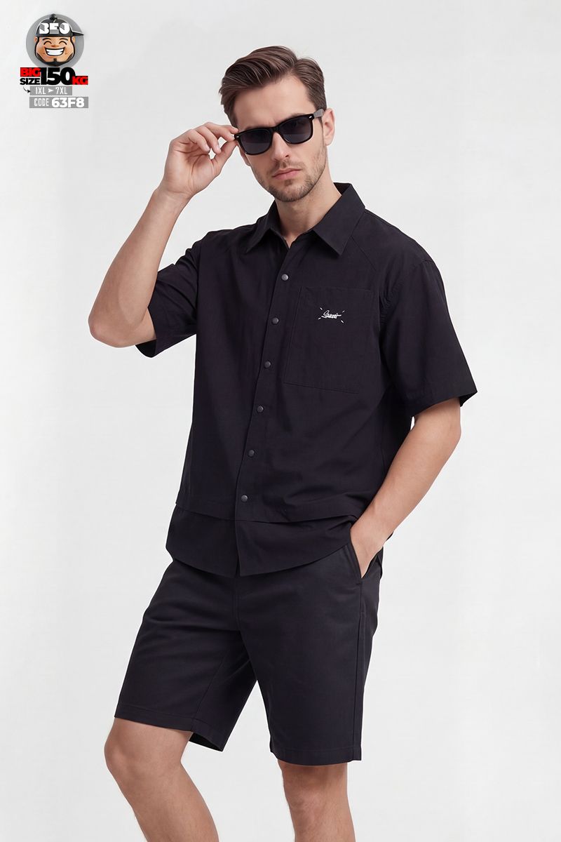 Áo sơ mi tay ngắn chất liệu cao cấp form relaxed túi ngực phong cách Hàn Quốc 5 Áo sơ mi tay ngắn chất liệu cao cấp form relaxed túi ngực phong cách Hàn Quốc - Ảnh 5