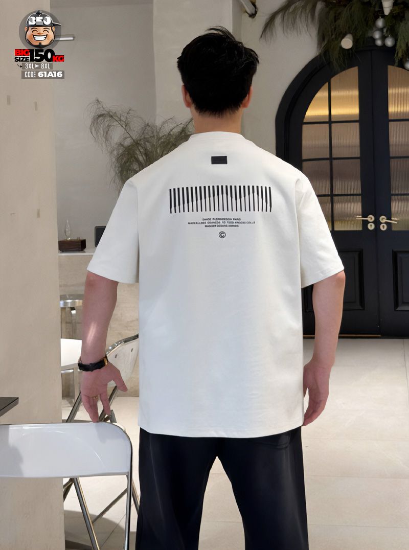 Áo thun tay ngắn hype cotton barcode in moutain 2 Áo thun tay ngắn hype cotton barcode in moutain - Ảnh 2