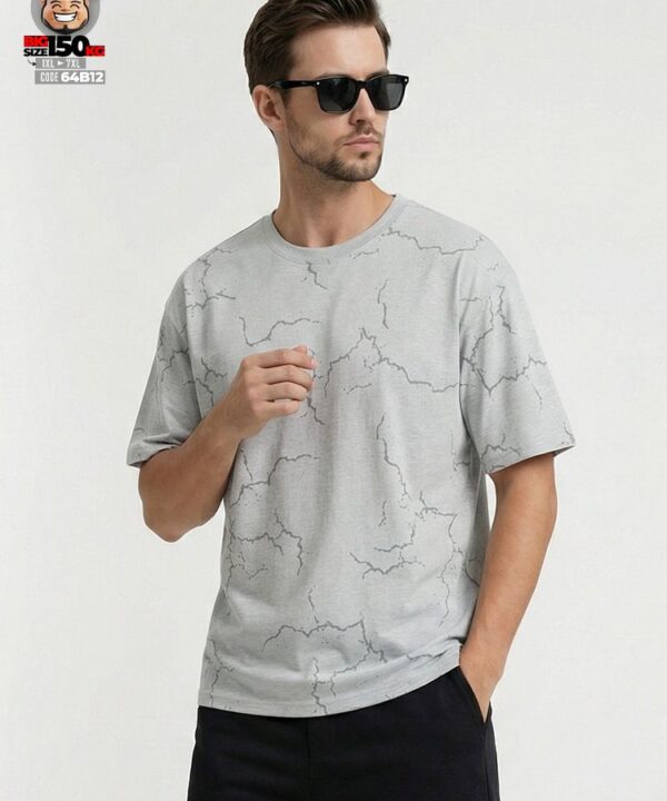 Áo thun tay ngắn họa tiết thunder co giãn form co giãn street style