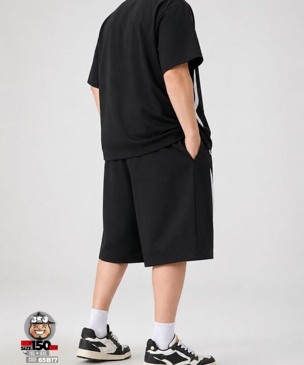 Đồ bộ thun lạnh ngắn tay short thun kiểu sọc V logo Geometric 3