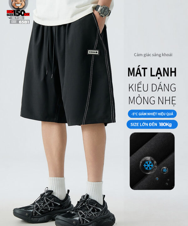Quần short thun dù giãn 4 chiều chống nhăng mỏng nhẹ sọc cá tính