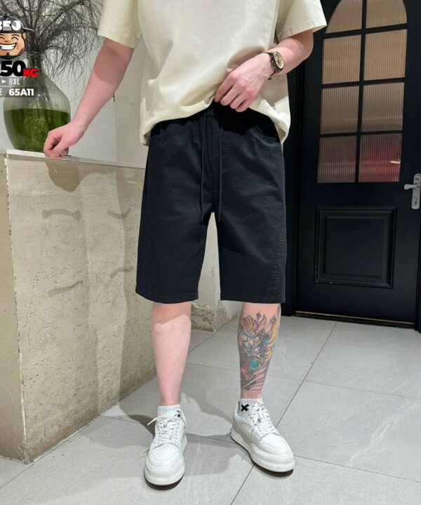 Quần short cotton minimal phối panel xéo form relaxed 7 Quần short cotton minimal phối panel xéo form relaxed 2