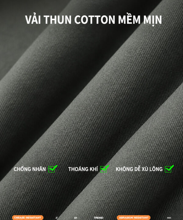 Áo thun tay ngắn ráp viền cổ tim basic 3
